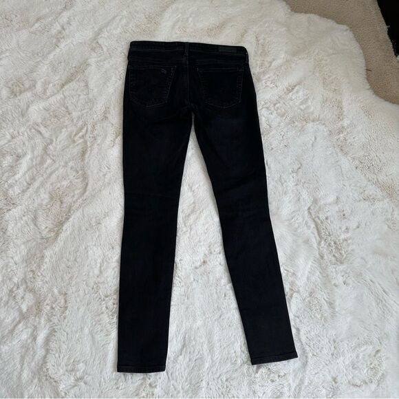 AG Adriano Goldschmied the legging super skinny ankle jeans black w distressing - Picture 5 of 7